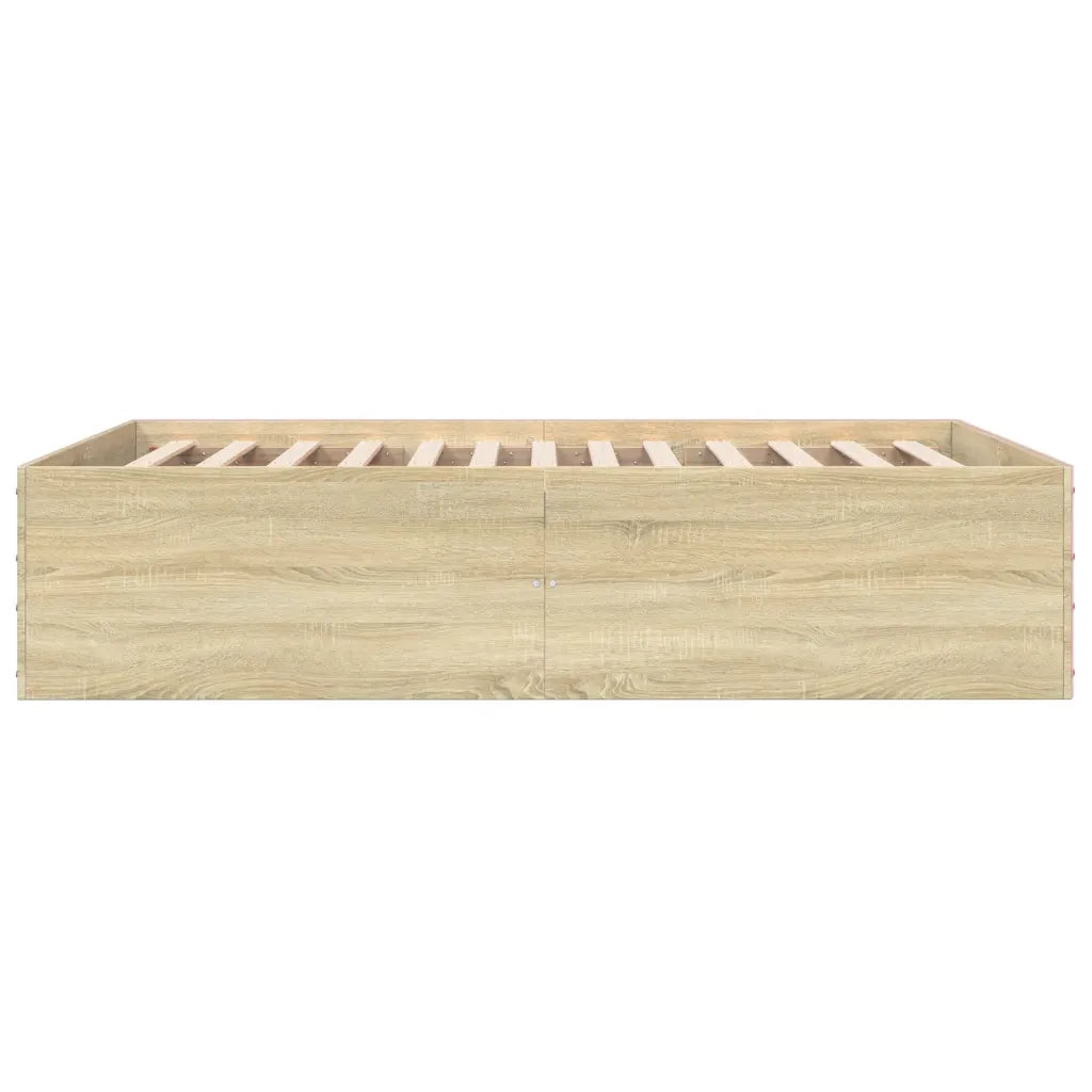 Giroletto-Struttura Letto Rovere Sonoma 135x190 cm in Legno Multistrato 232088