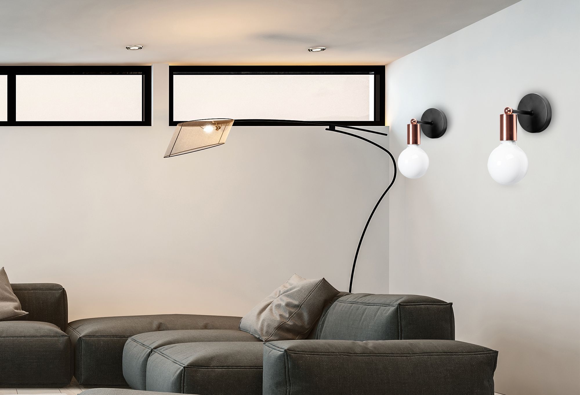 Lampada Da Muro Metallico Rose Gold 392205