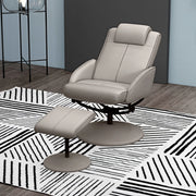 POLTRONA Relax con poggiapiedi 78x67x98 cm Grigia