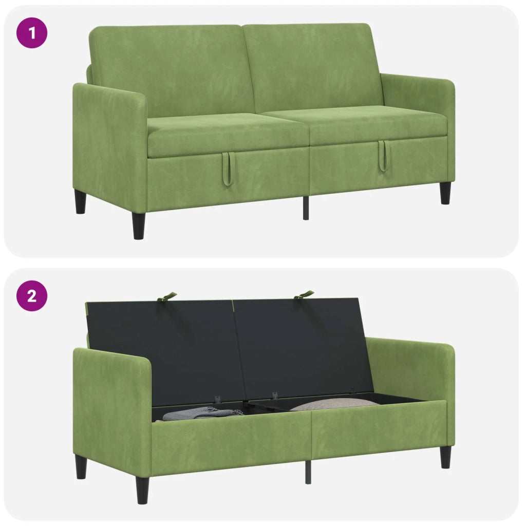 Divano con Storage Verde chiaro 172 x 78 x 87 cm Poliestere 42036964