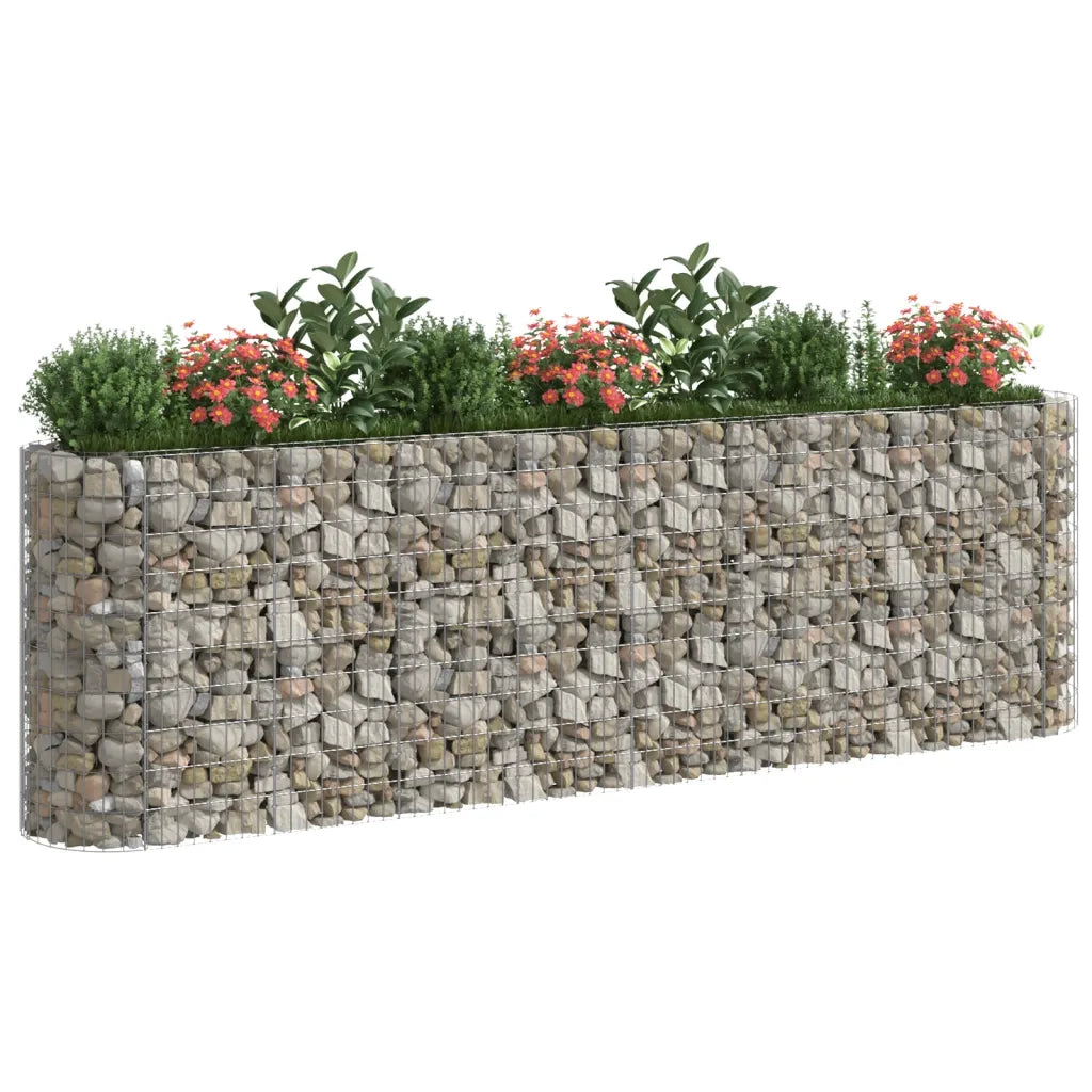 Gabbione con Letto Rialzato in Acciaio Zincato 330x50x100 cm 152035