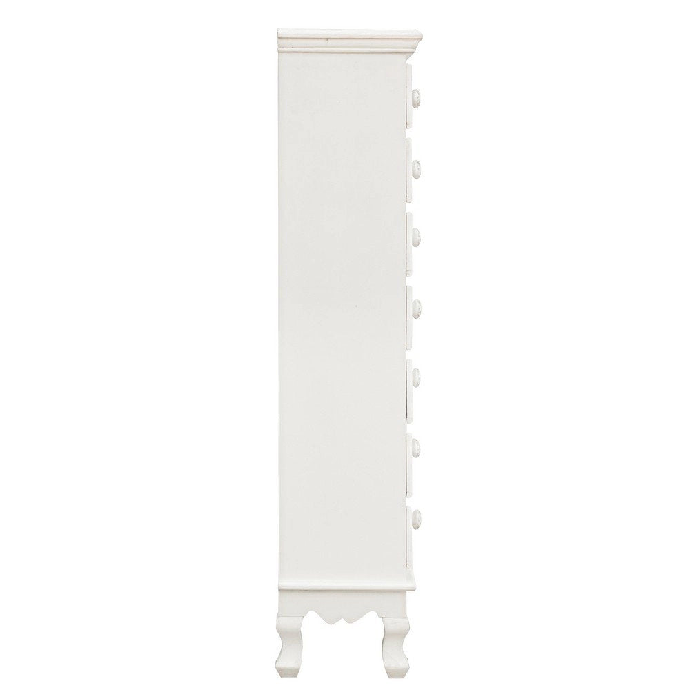 Cassettiera Legno Bianco Rustico da Interno - CLARA