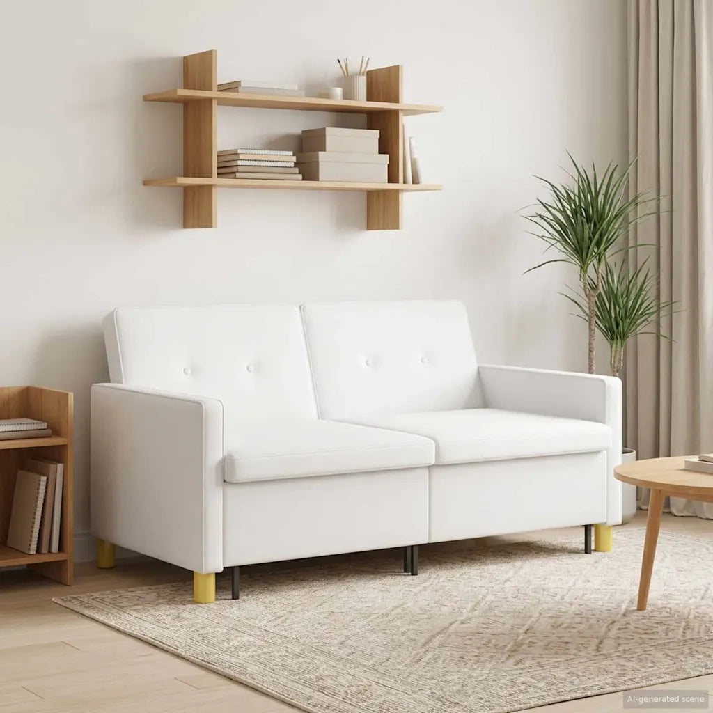 Divano letto | Sof¨¤ letto | Letto singolo Estraibile Bianco Tessuto