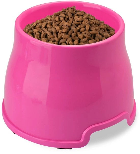 Ciotola per Cani Elevata Antiscivolo - Per Piccoli/Medie/Grandi Taglie - Miglioramento della Digestione - Protezione del Collo - Rosa - Ciotola per Cibo