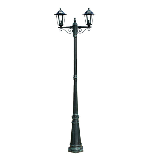 Lampada da terra per esterno doppia verde 215 cm illuminazione decorativa 2402082