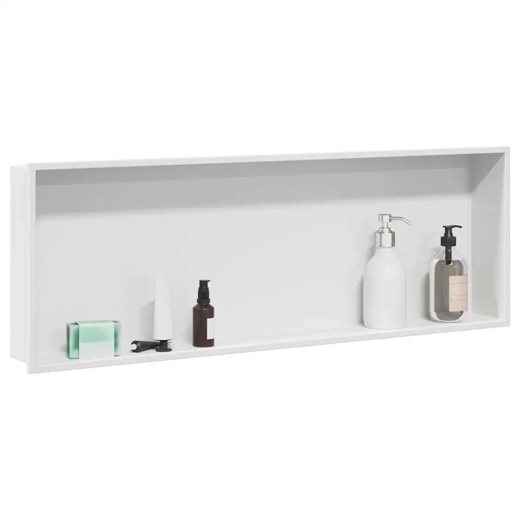 Nicchia per doccia Bianco 90 x 30 x 9,5 cm Acciaio inossidabile CFW7203704
