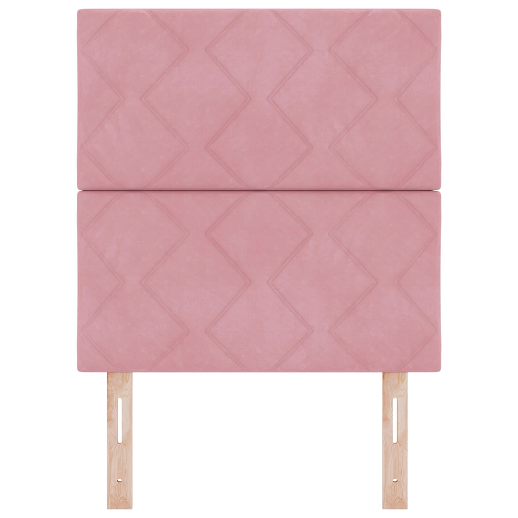 Testata LED Design a Blocchi di Diamante Rosa 80 cm in Velluto
