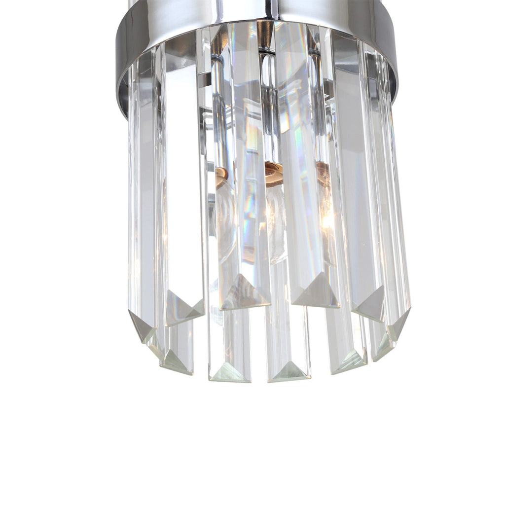 Lampada a sospensione Vetro cromata vetro E14 10W Light Prestige