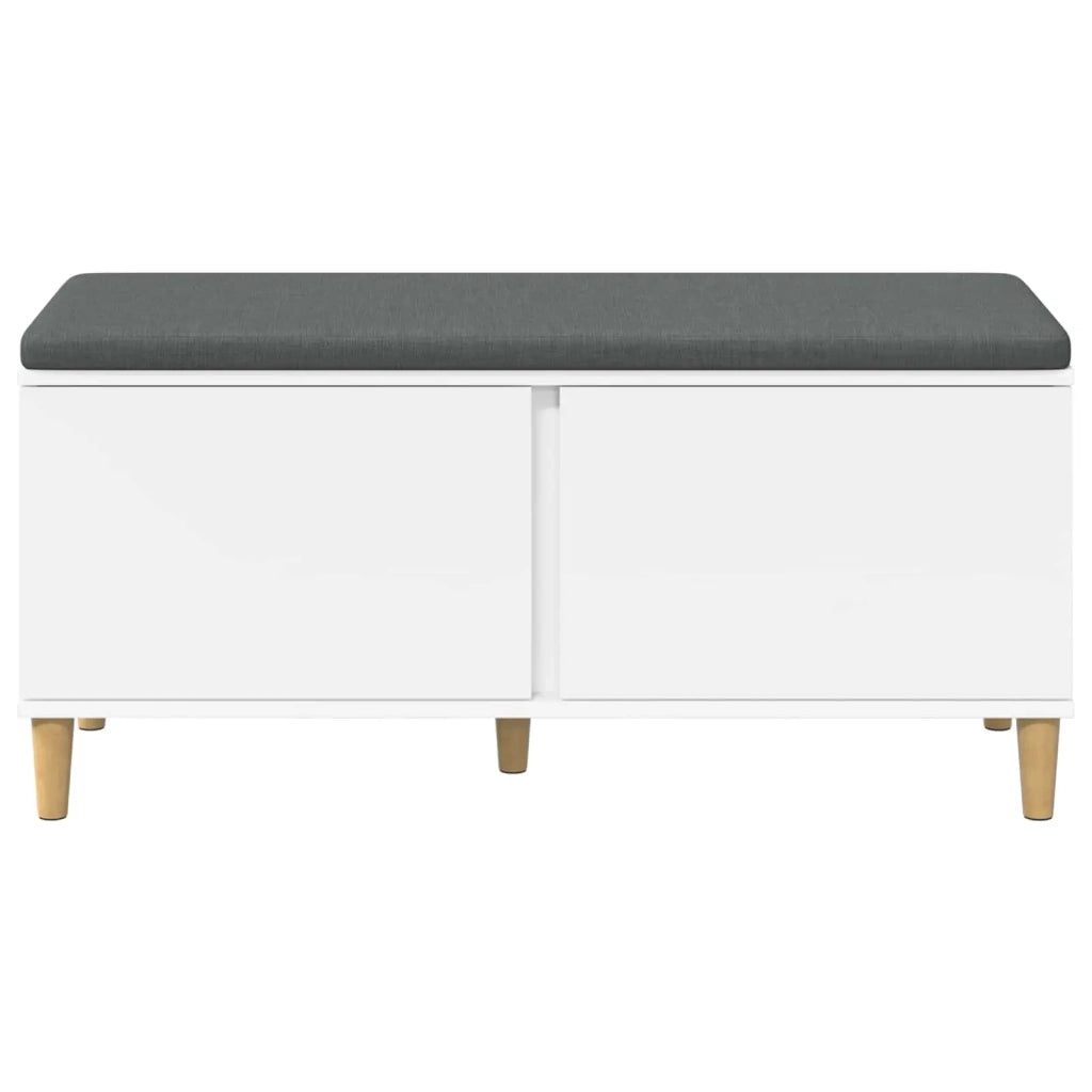 Panca per ingresso con cuscino Bianco 100 x 38 x 46 cm 891536