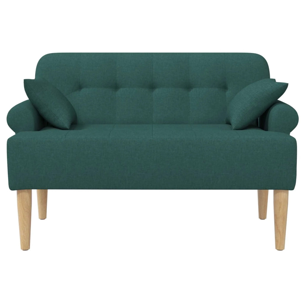 Loveseat con bottoni imbottiti Verde Scuro 120 x 65 x 79 cm 42041814