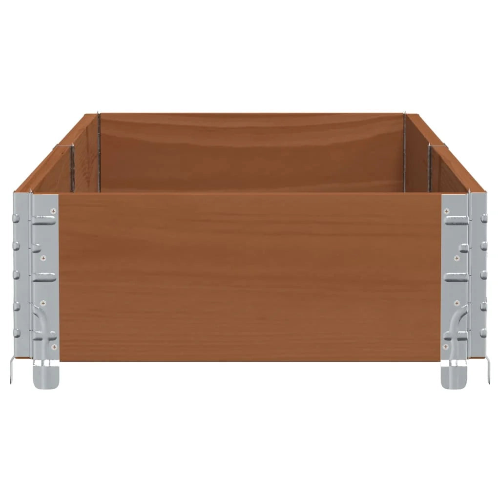 Vassoio per fioriera aiuola rialzata piante fiori terrazza giardino 150 x 50 cm legno massello di pino marrone 02_0037436