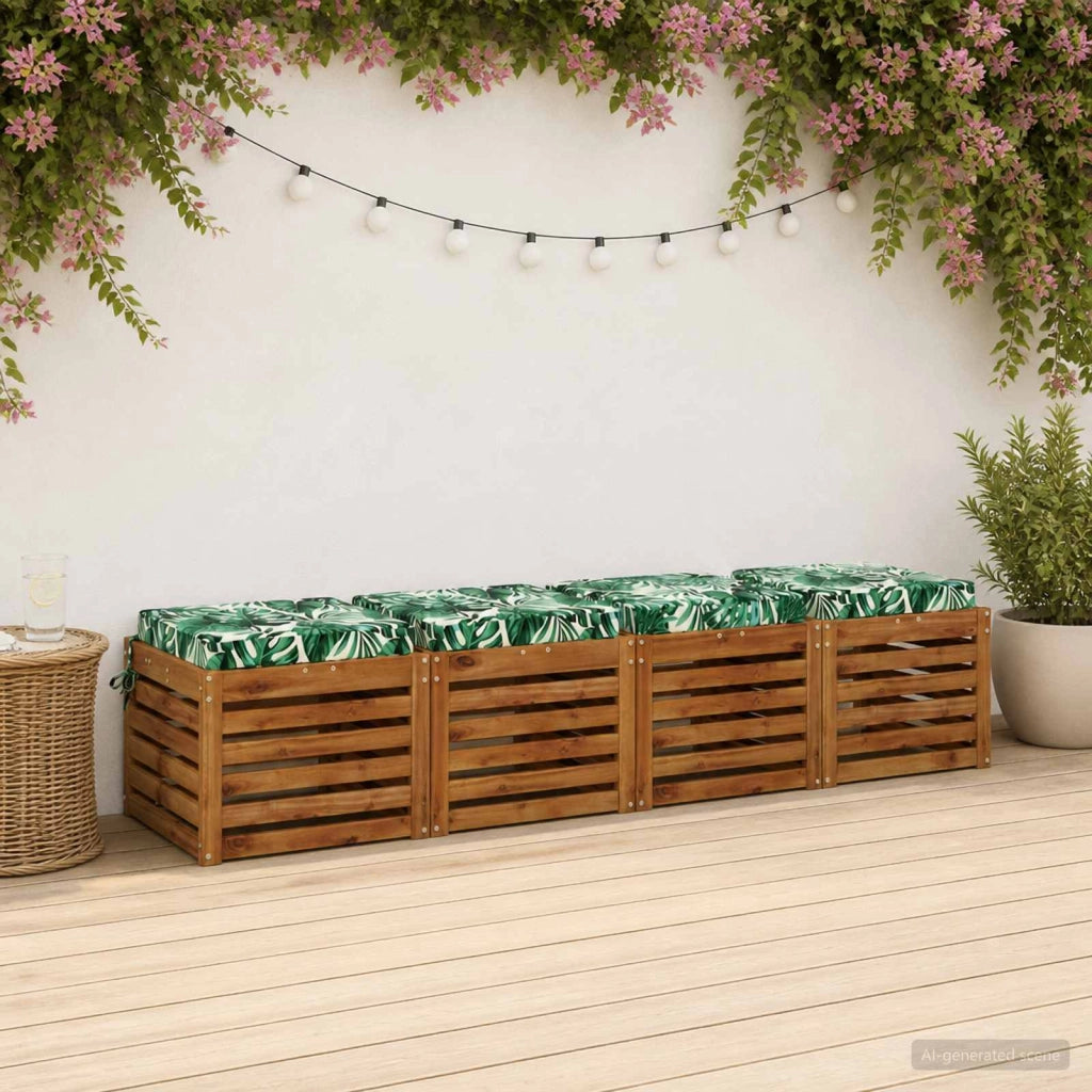 Cuscini per Sedia in 4 Pezzi SOEST 4 pz 100% Poliestere 944579