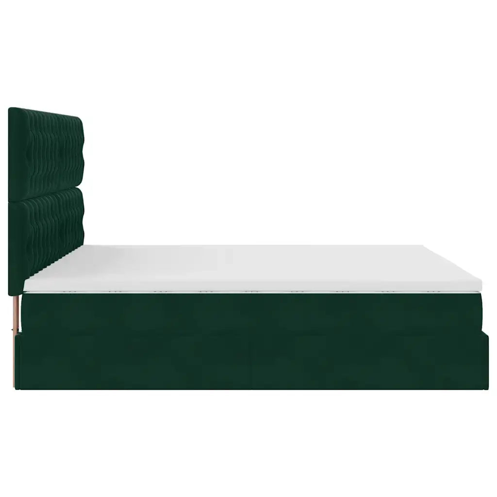 vidaXL Struttura Letto Pouf con Materassi 200x200 cm Velluto