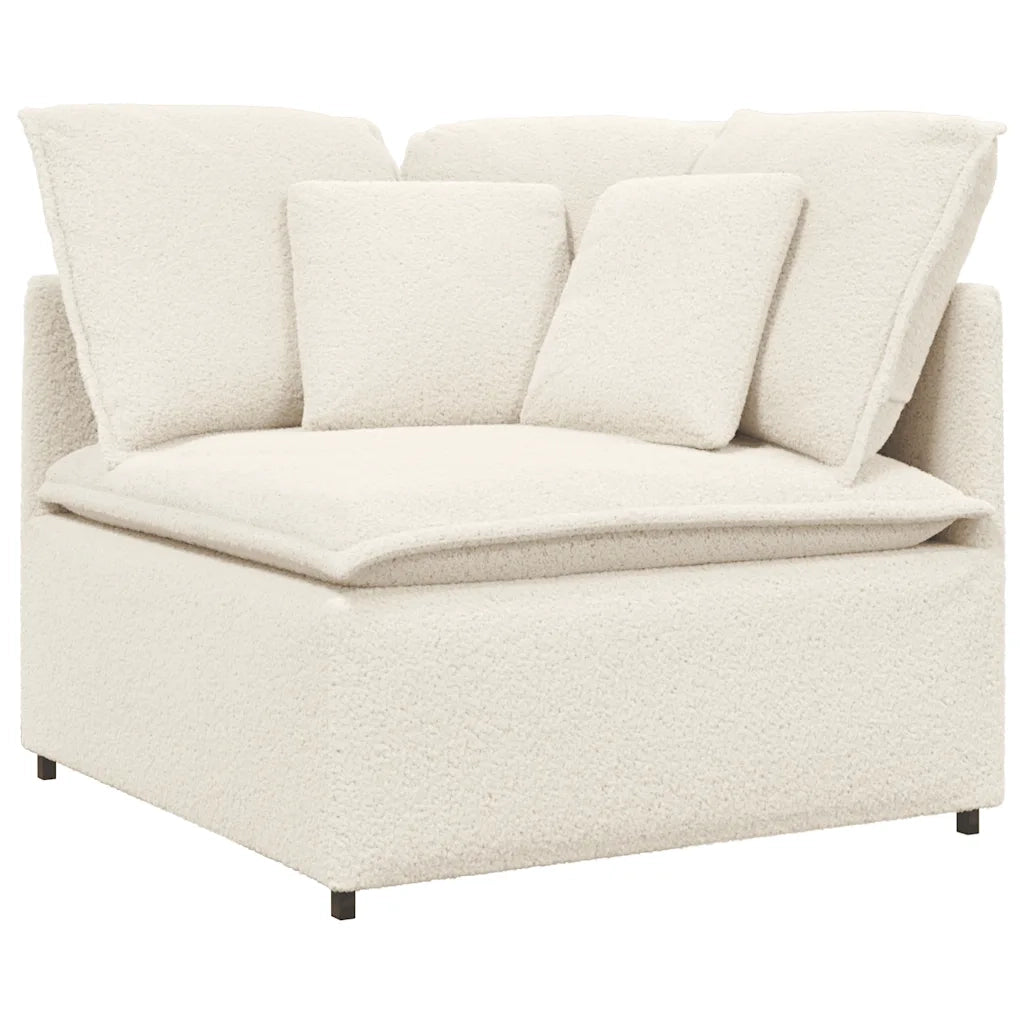 Divano da Giardino-Modulo Angolare Divano Modulare con Cuscini Crema 100 cm 852390