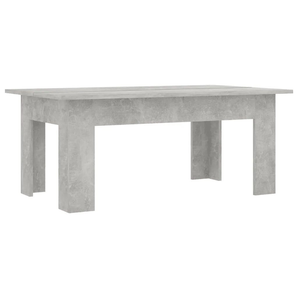 Tavolino Salotto Grigio Cemento 100x60x42 cm Legno Multistrato 801183