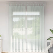 vidaXL Tende in Voile con Passanti 2 pz Grigio Chiaro 140x260 cm