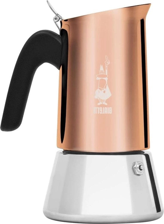 Macchina per espresso da 4 tazze - Prevenzione contro la bruciatura - Adatto per induzione - Acciaio inossidabile - Bronzo - 170 ml