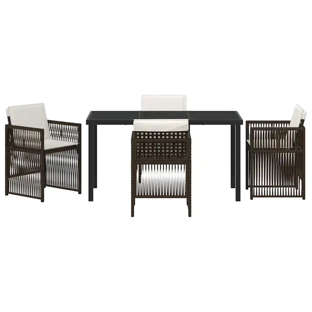 Set da Pranzo per Giardino 5 pcs Marrone 3380658