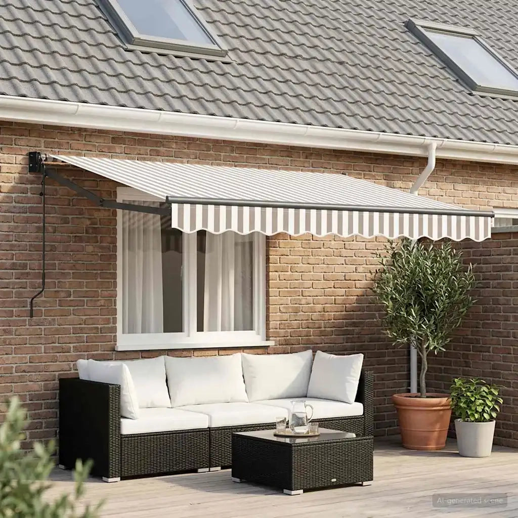 Tenda retrattile Grigio chiaro e bianco 3 x 2 m 3425625