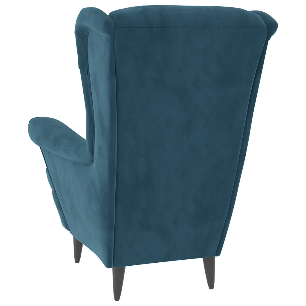 Poltrona-Divano Sedia Blu in Velluto 887188