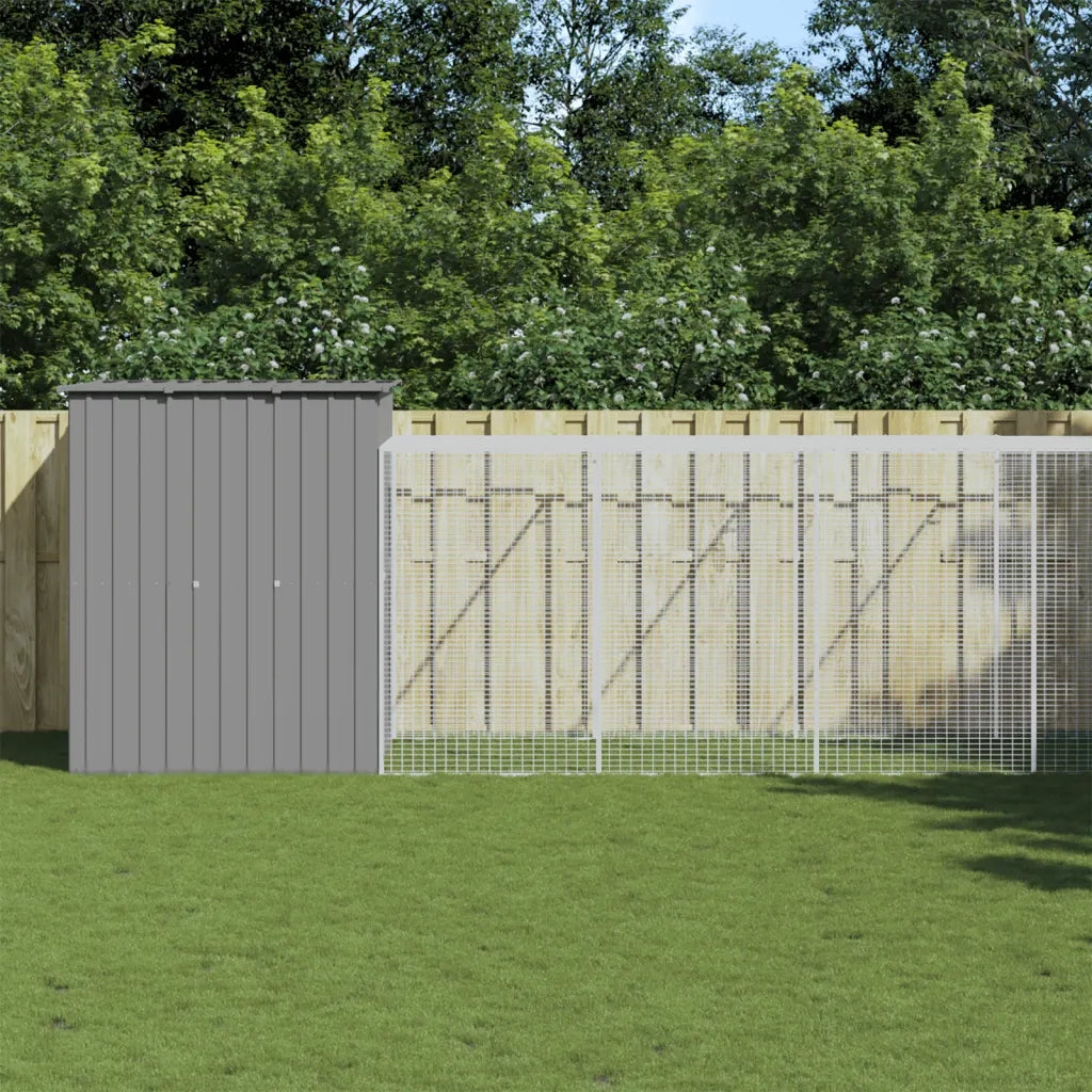 Pollaio Area Corsa Grigio Chiaro 165x863x181 cm Acciaio Zincato 3189116