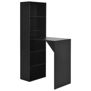 Tavolo da Bar con Mobiletto Nero 115x59x200 cm cod mxl 23531