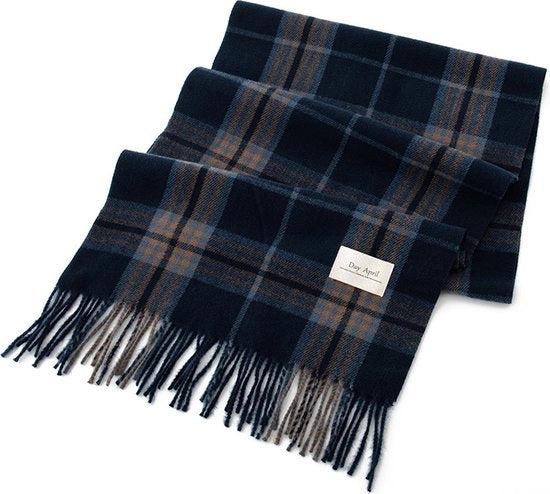 Sciarpa Classica in Faux Kasjmier - 37*200cm - Stile Unisex - Blu Tibetano - Materiali: Faux Kasjmier - Dimensioni: 37*200cm