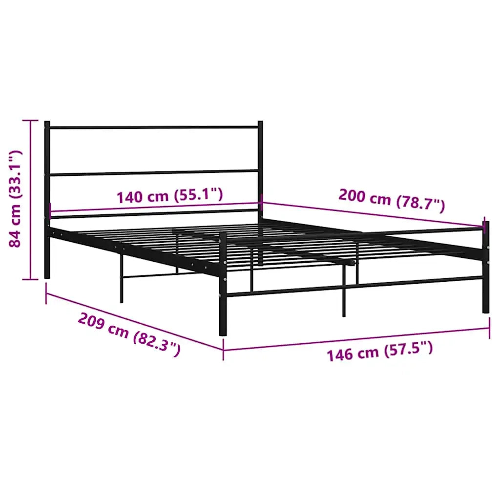 Giroletto Nero in Metallo 140x200 cm cod mxl 52873