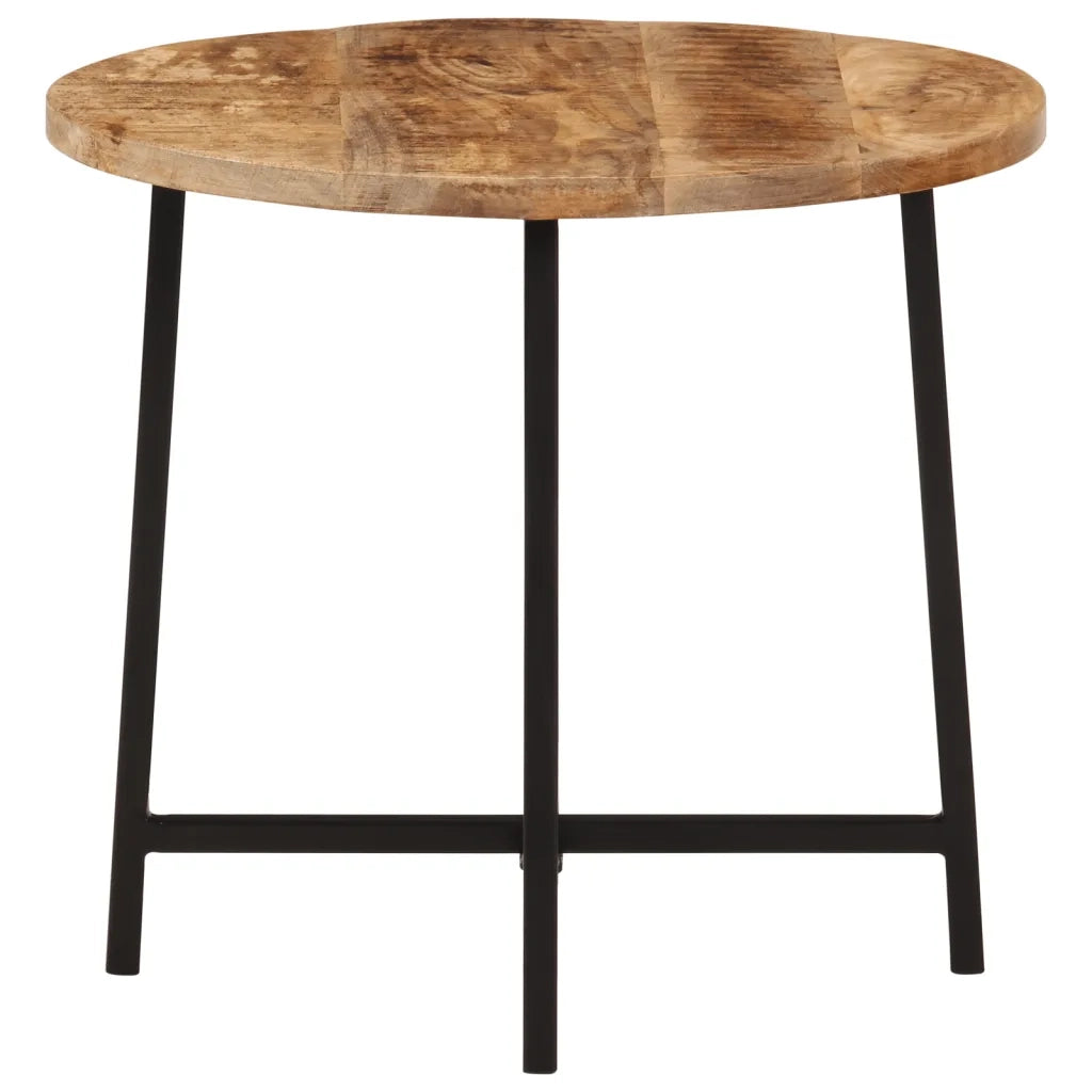 Tavolo da Salotto 45x45x40cm in Legno Massello di Mango e Ferro 371969