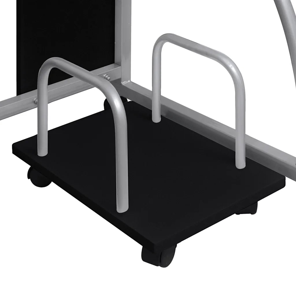 Scrivania | Tavolo da Ufficio da Computer Nera 110x52x88,5 cm in Legno Multistrato
