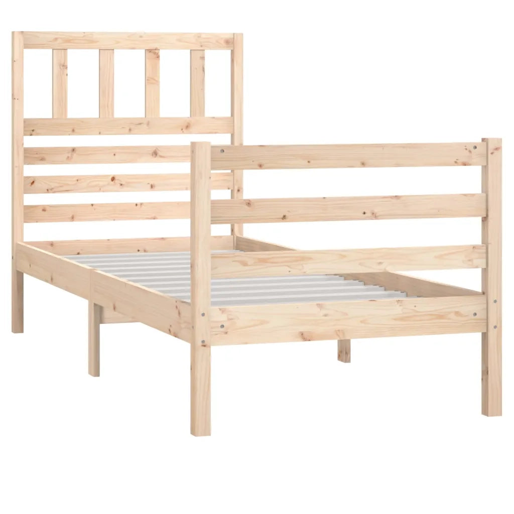 Giroletto-Struttura Letto 90x190 cm Single in Legno Massello 937213