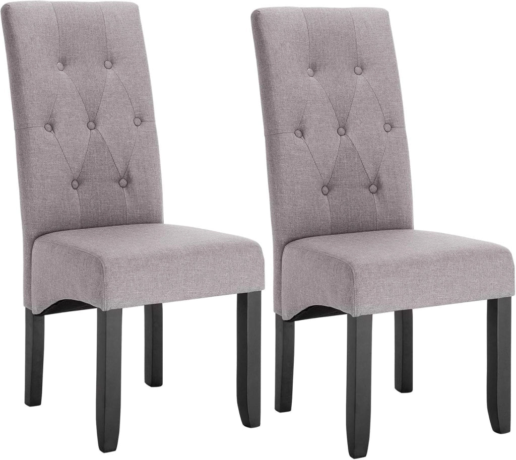 Sedie Sala da Pranzo per Cucina Ristorante Sedia Imbottita con Schienale senza Braccioli Velluto Grigio Chiaro BH294hgr-2