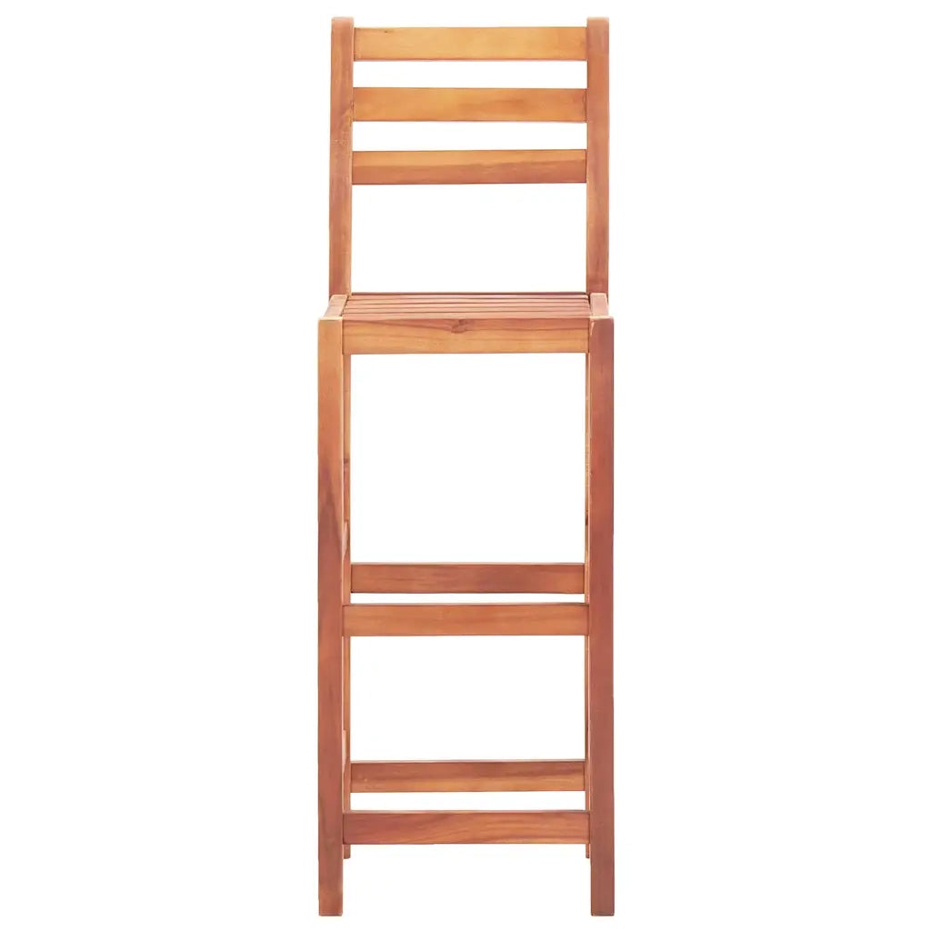 Sedie da Bar 2 pz in Legno Massello di Acacia 46314