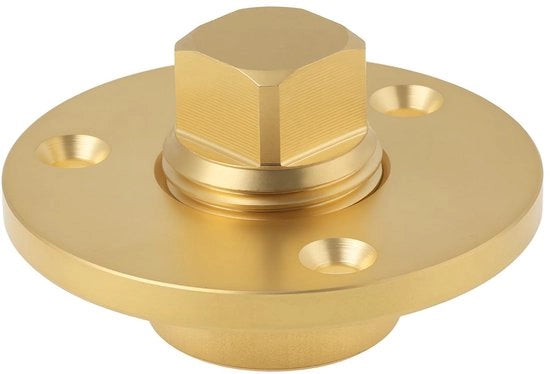 Blocco di scarico per barche - Fermo scarico in ottone - Montaggio con foro 2,54 cm - Diametro esterno 51 mm - Diametro di avvito 21 mm - Previene l'accumulo d'acqua - Blocco di scarico per barche
