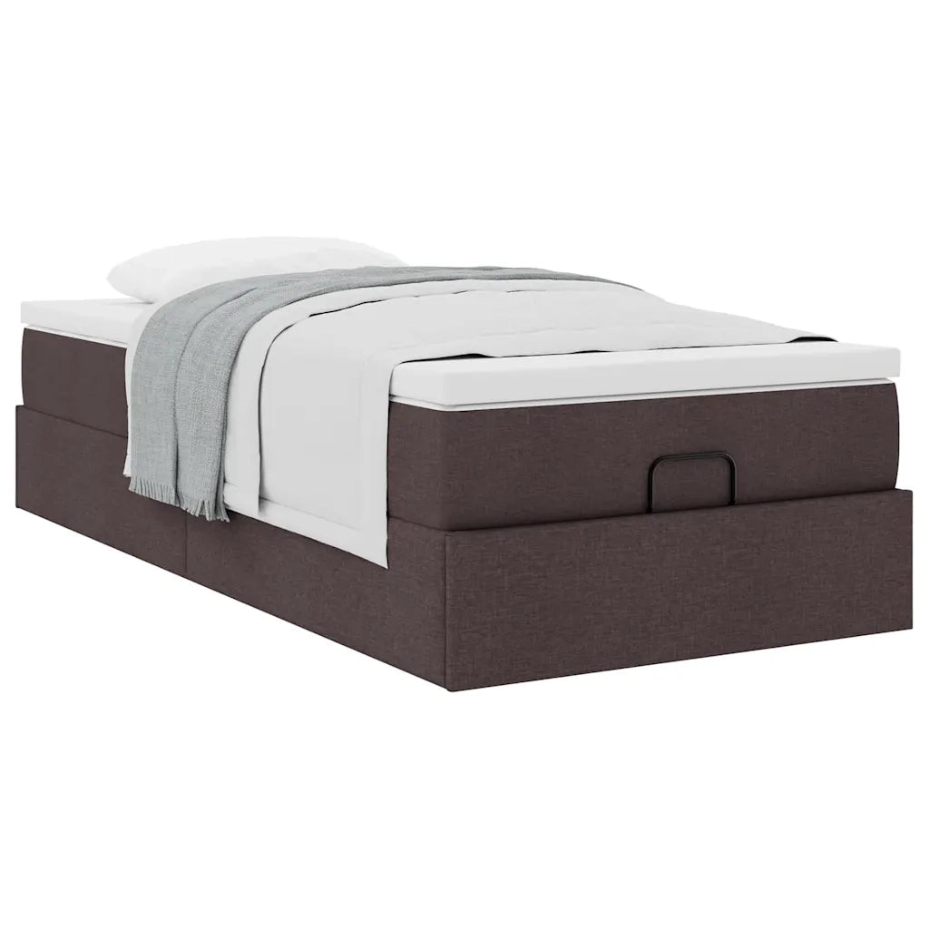 Struttura Letto Pouf con Materasso 90x200 cm in Tessuto 3311081
