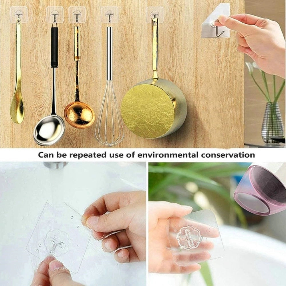 Trade Shop - Set 2pz Ganci Adesivi Appendi Strofinacci Asciugamani Accappatoio Bagno Cucina 87756 -