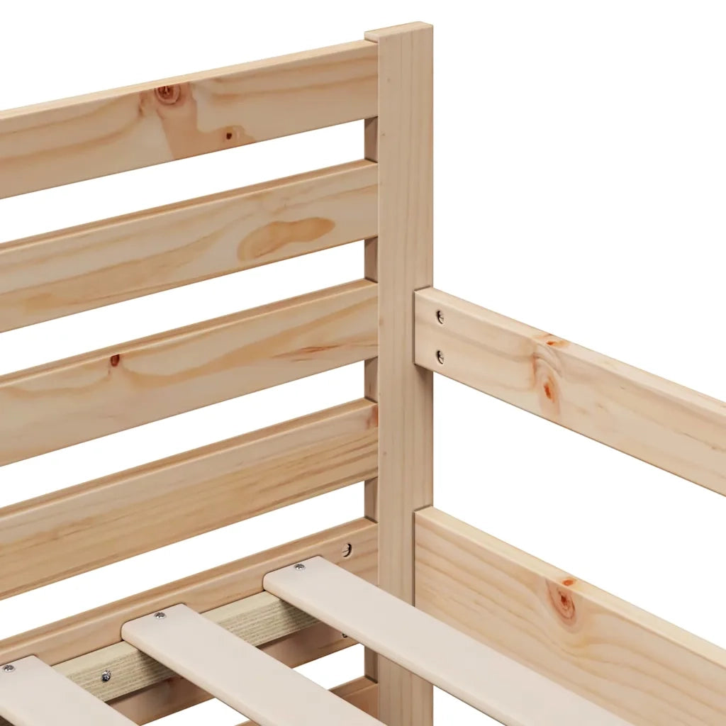 Struttura letta con materasso estensibile Marrone 80 x 200 cm