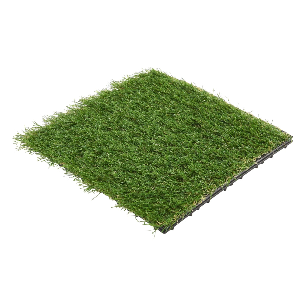 Set di 11 piastrelle in erba sintetica ad incastro circa 1 m² 30 x 30 x 2,2 cm 03_0006876