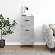 Credenza Grigio Cemento 34,5x34x90 cm in Legno Multistrato 828624