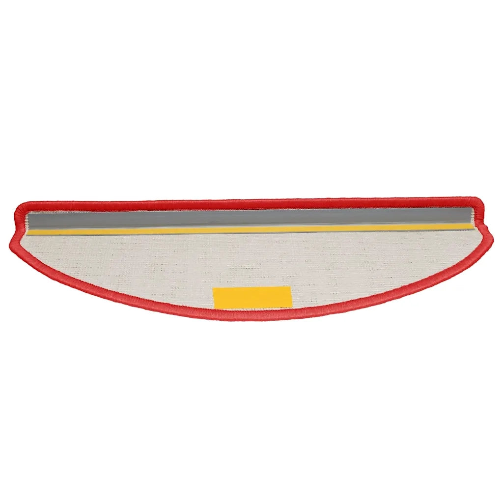 Tappetini per scale 30 pz 65x21x4 cm rossi semicircolari grandi