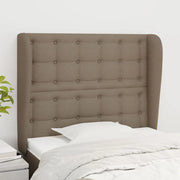 Testiera ad Orecchio Tortora 103x23x118/128 cm in Tessuto 3118384