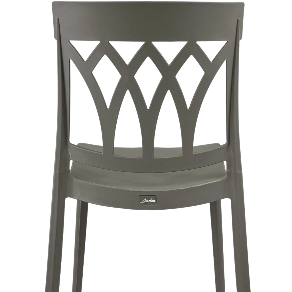 Marvin Sedia Kent Da Interno Esterno In Polipropilene e Resina Impilabile Di Design Moderne Tortora/1 Sedia