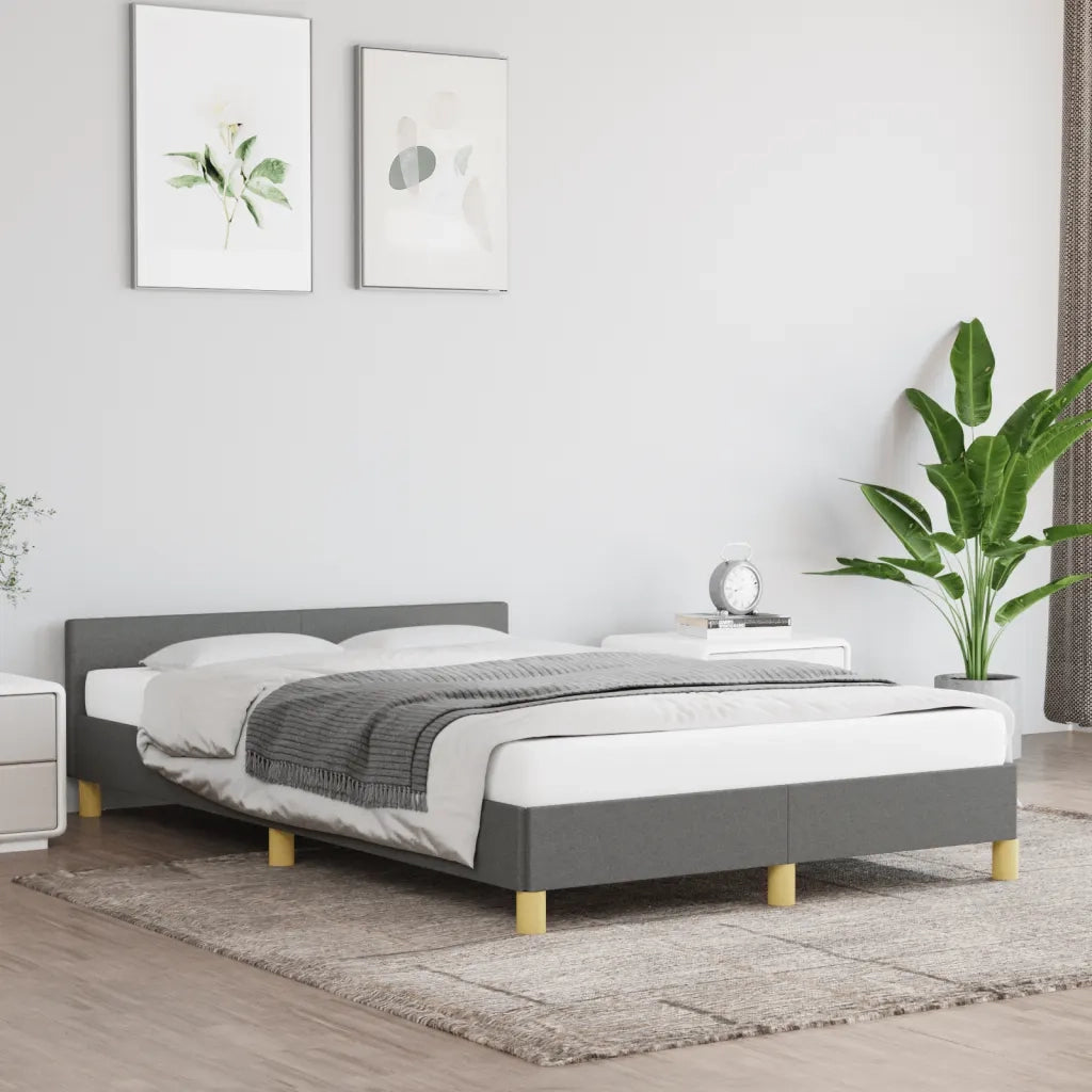 Giroletto senza Materasso Grigio Scuro 120x190 cm in Tessuto
