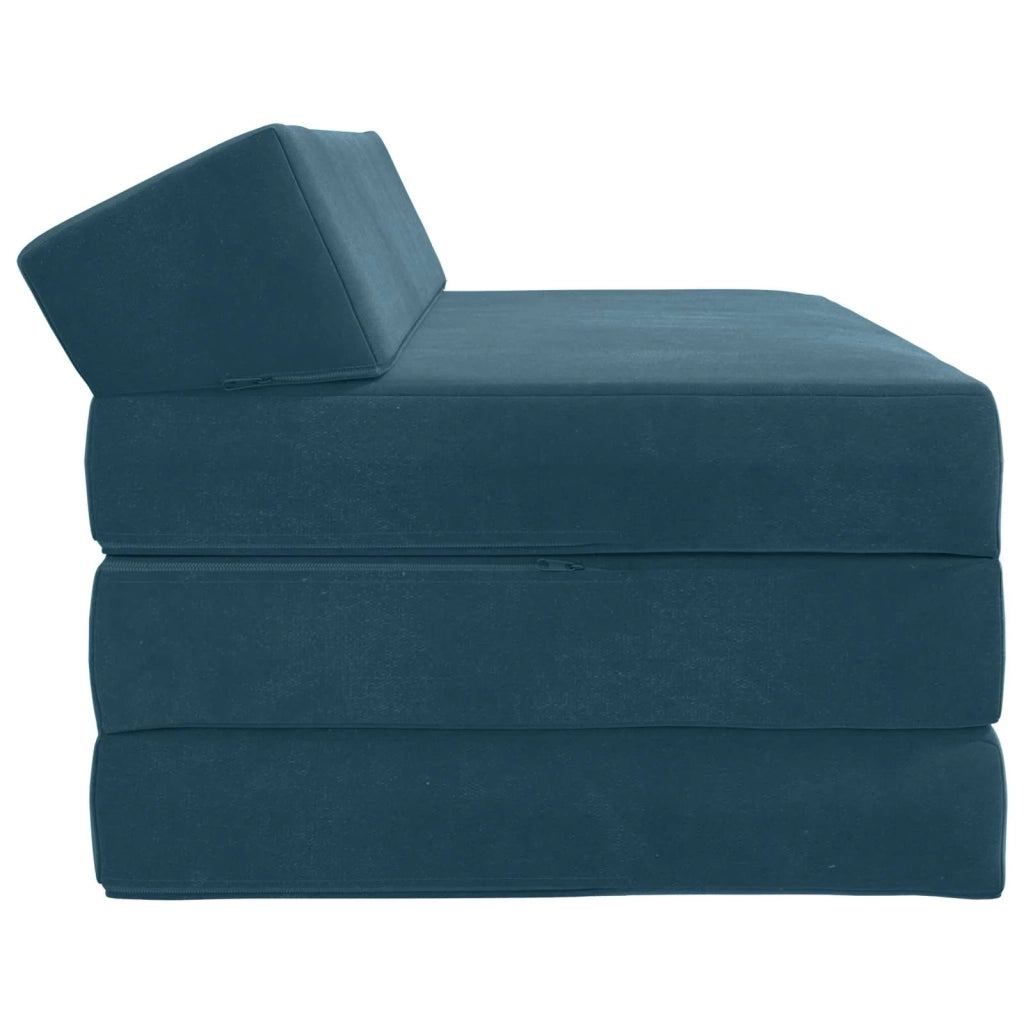 Divano Letto Pieghevole Blu 120 x 60 x 49 cm Tessuto