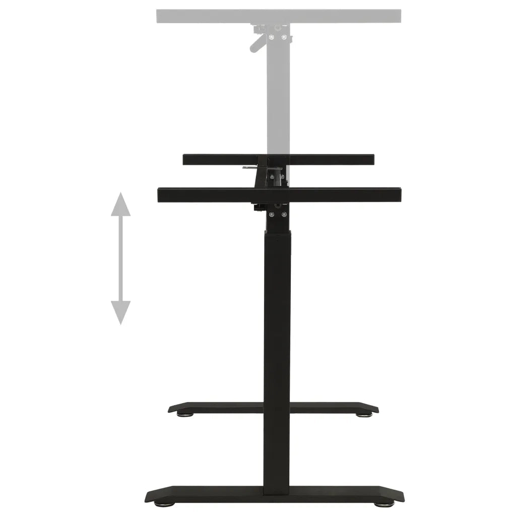 Telaio Scrivania Altezza Regolabile Manuale a Manovella Nero CFW3181090