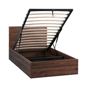 Letto contenitore con rete a doghe e testiera 90x190cm decorazione