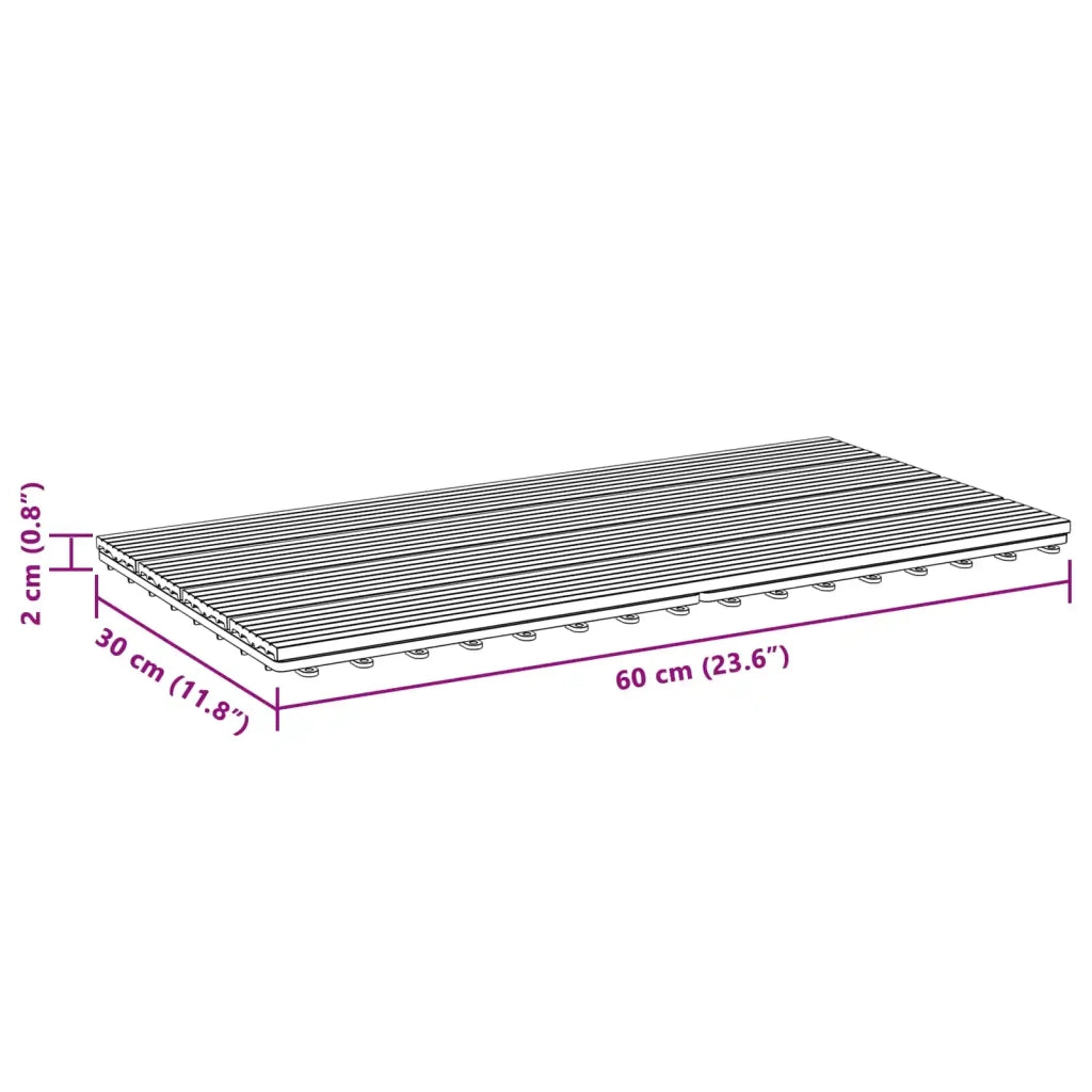 Piastrella per Decking 6 pz Grigio 60 x 30 cm WPC CFW2730106