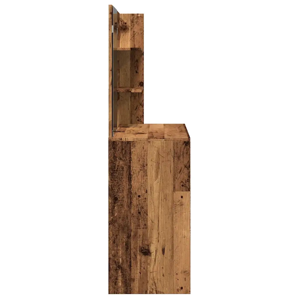 vidaXL Toeletta con Specchio Legno Vecchio 74,5x40x141 cm