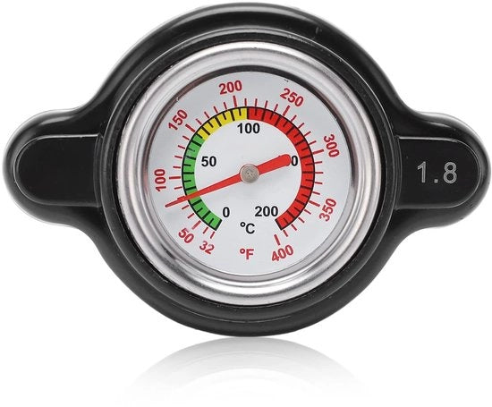 Cappotto Radiatore - Termometro di Pressione - Alta Qualità - 1.8 Bar - Ideale per Motocicli - Adatto per CR250R e MULE 3010