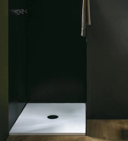 Piatto doccia in ceramica UNIKO alto 3 cm - Azzurra - Misura: 80 x 100 x 3h (tortora)